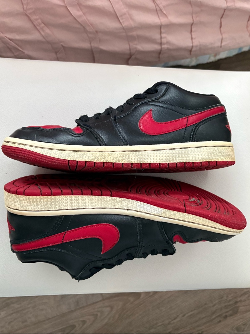 Black and Red Low-Top JORDAN Sneakers